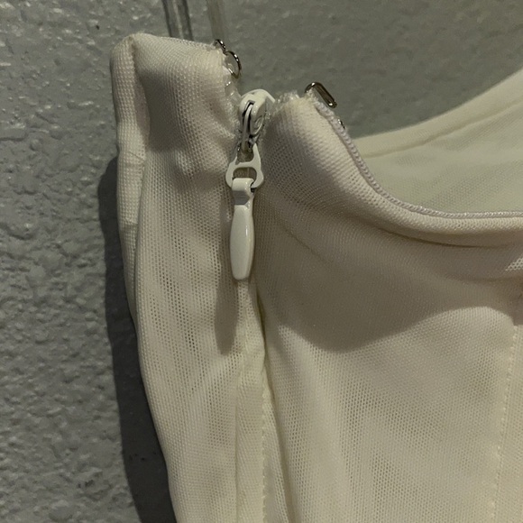 House of CB Valentina IVORY ASYMMETRIC CUTOUT MIDI/Maxi DRESS - Picture 7 of 16